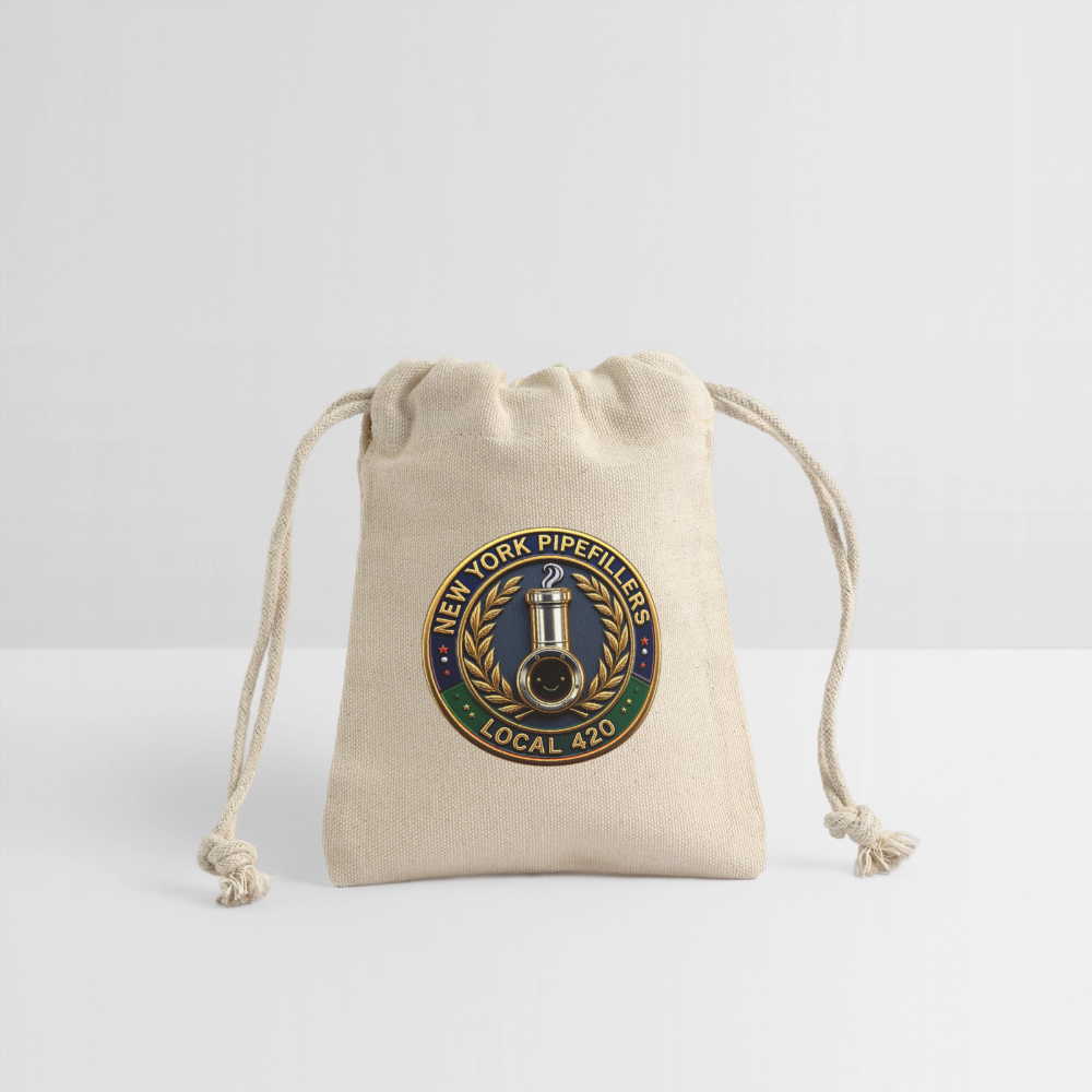 NEW YORK PIPEFILLERS LOCAL 420 Reusable Gift Bag - Natural