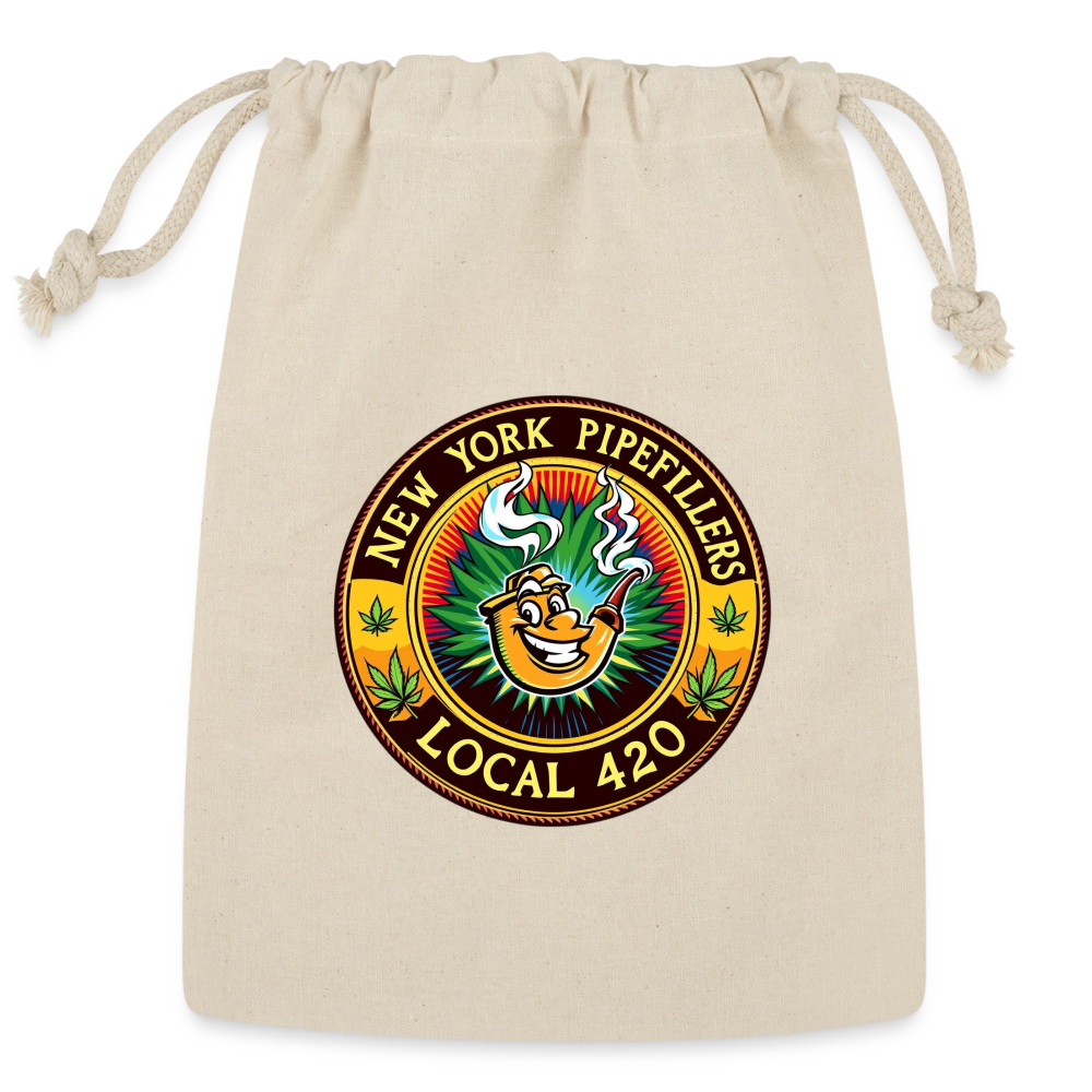 NEW YORK PIPEFILLERS LOCAL 420 Reusable Gift Bag 2 - Natural