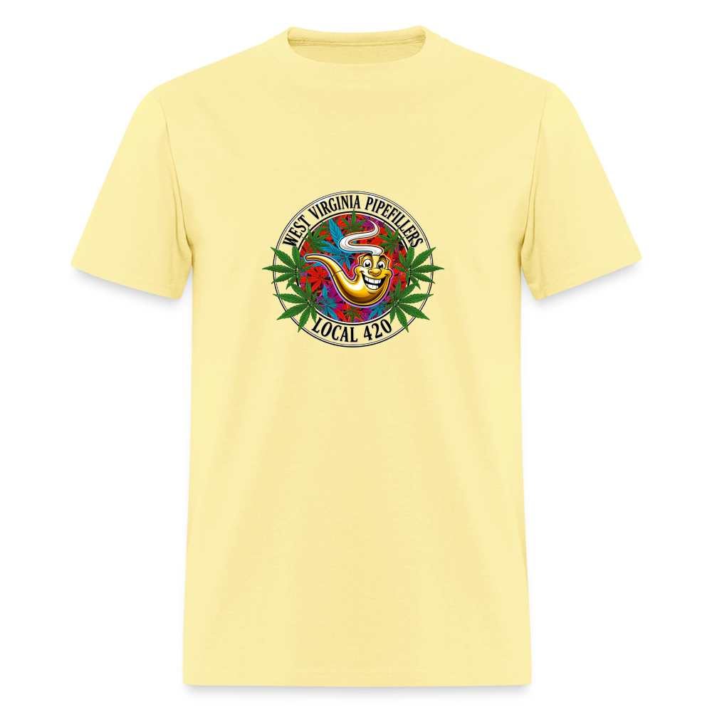 WEST VIRGINIA PIPEFILLERS LOCAL 420 F/B DESIGN Men's T-Shirt - cornsilk