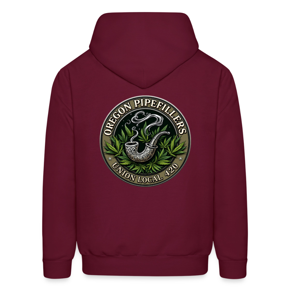 OREGON PIPEFILLERS UNION LOCAL 420 Men's Hoodie - burgundy