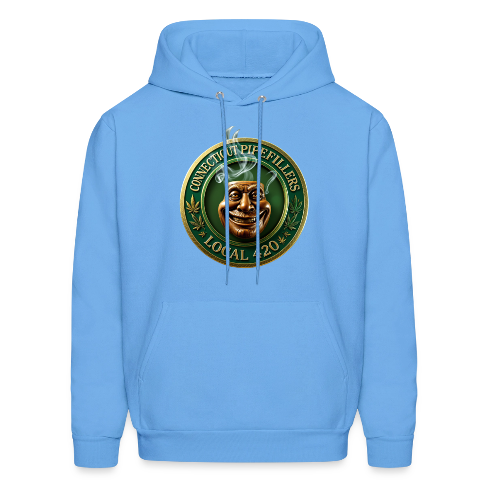 CONNECTICUT PIPEFILLERS LOCAL 420 F/B DESIGN Men's  Hoodie - carolina blue
