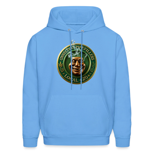 CONNECTICUT PIPEFILLERS LOCAL 420 F/B DESIGN Men's  Hoodie - carolina blue