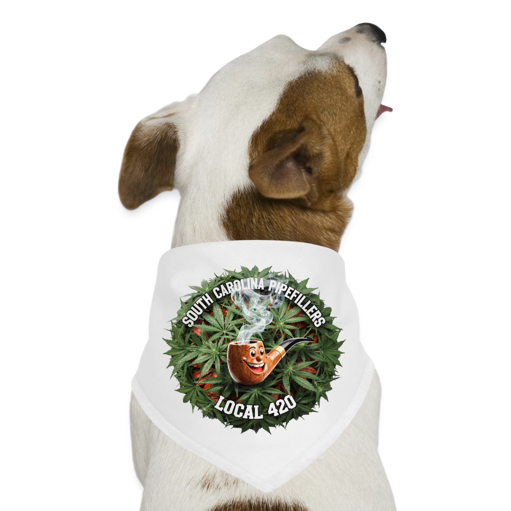 SOUTH CAROLINA PIPEFILLERS LOCAL 420 40oz Union Dog Bandana - white