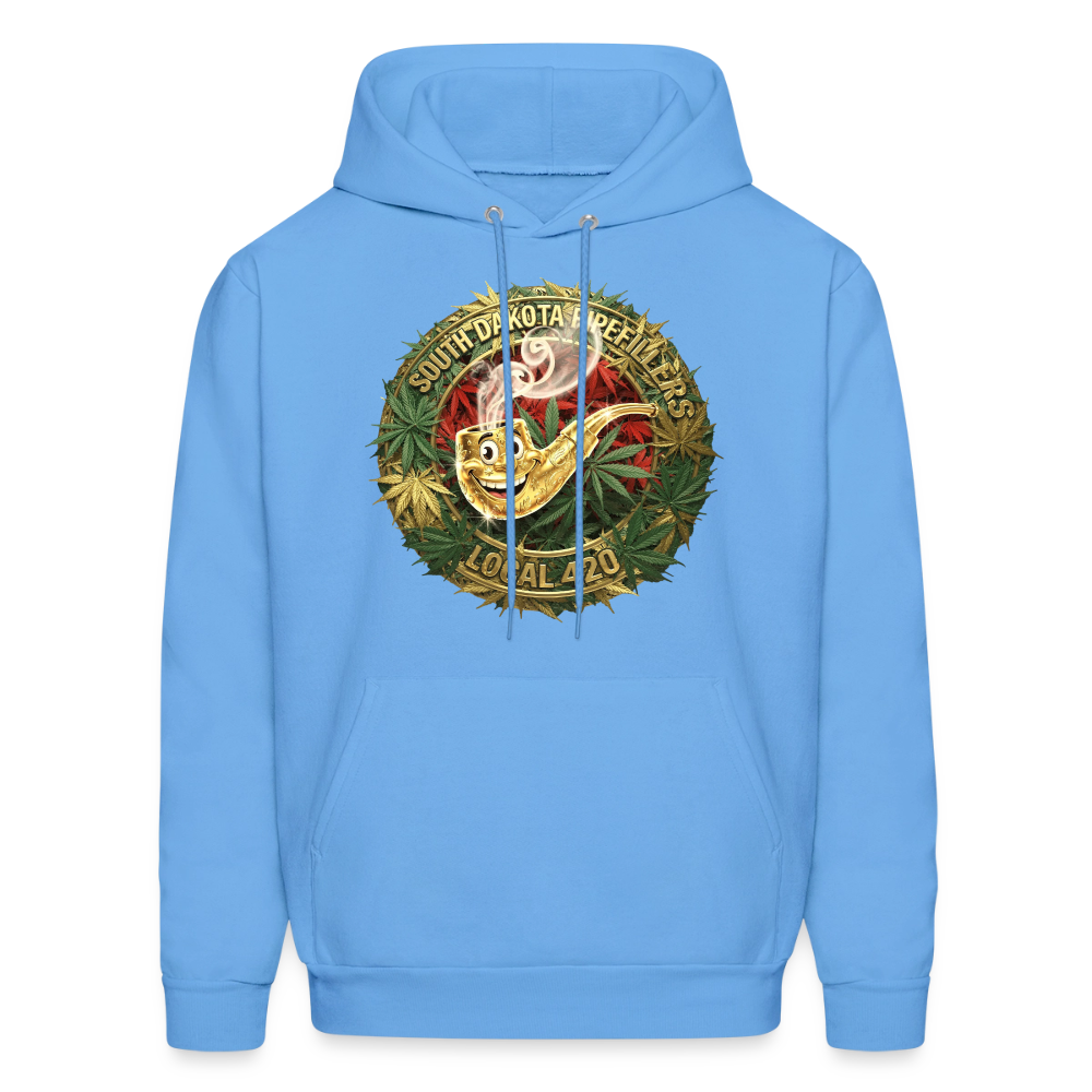 SOUTH DAKOTA PIPEFILLERS LOCAL 420  F/B DESIGN Men's Hoodie - carolina blue