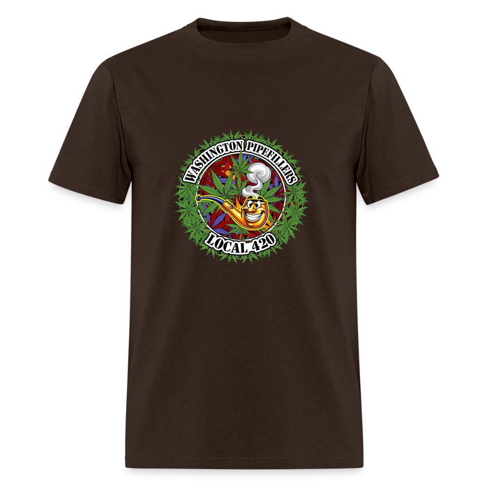 WASHINGTON PIPEFILLERS LOCAL 420 Men's T-Shirt - brown