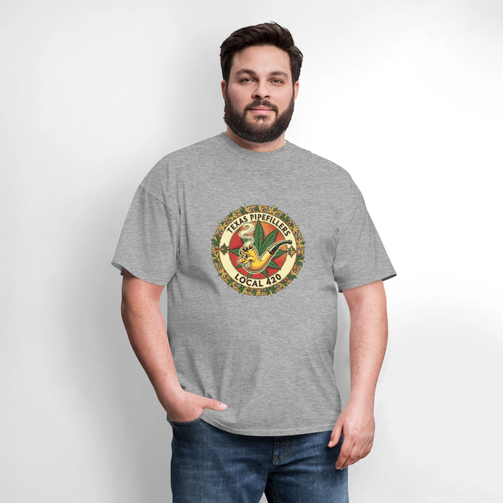 TEXAS PIPEFILLERS LOCAL 420 Men's T-Shirt - heather gray